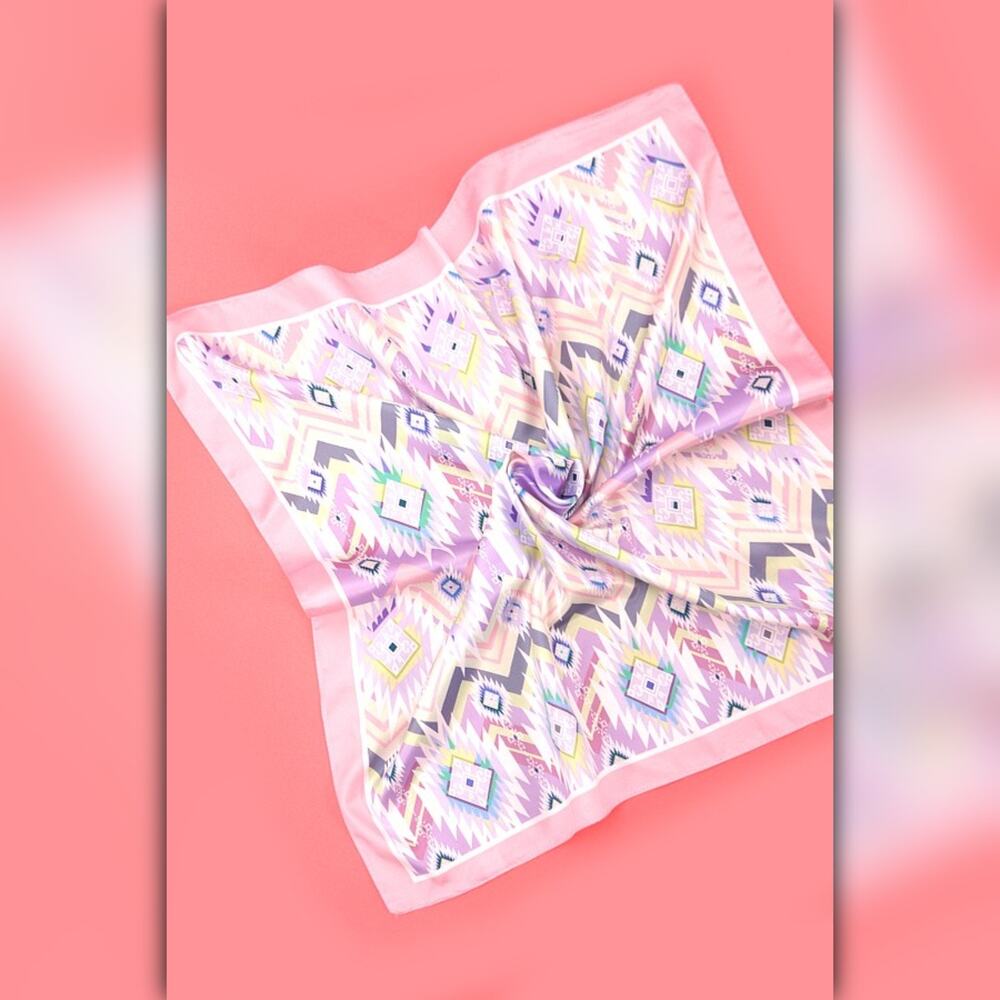 A218-P • Aztec Boho Silky Bandana Scarf
